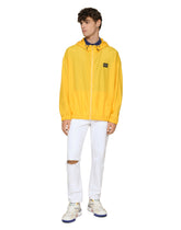 Nylon jacket with hood and branded tag - | Dolce & Gabbana