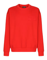 Jersey sweatshirt with embossed Dolce&Gabbana tag - | Dolce & Gabbana