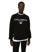 Jersey sweatshirt with DG embroidery - | Dolce & Gabbana
