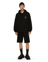 Cotton jersey hoodie with embroidery - | Dolce & Gabbana