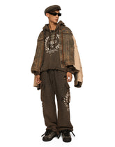 Washed jersey hoodie with print - | Dolce & Gabbana