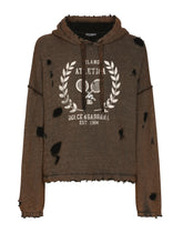 Washed jersey hoodie with print - | Dolce & Gabbana