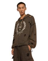 Washed jersey hoodie with print - | Dolce & Gabbana