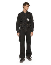 Garment-dyed cotton jacket with multiple pockets - | Dolce & Gabbana