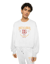 Jersey sweatshirt with DG logo print - | Dolce & Gabbana