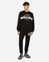 Jersey sweatshirt with DG logo print - | Dolce & Gabbana