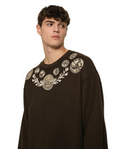 Coin print inside-out jersey sweatshirt - | Dolce & Gabbana