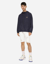 Nylon jacket with hood and branded tag - | Dolce & Gabbana