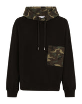 JERSEY HOODIE WITH CAMOUFLAGE DETAILS - | Dolce & Gabbana