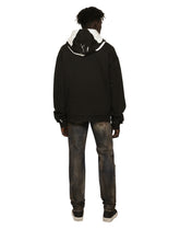 DG logo print jersey hoodie with zipper - | Dolce & Gabbana