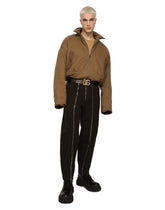 Padded washed stretch drill jacket - | Dolce & Gabbana