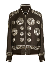 Coin print silk twill jacket - | Dolce & Gabbana