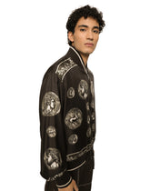 Coin print silk twill jacket - | Dolce & Gabbana