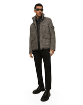 Padded wool jacket with branded tag - | Dolce & Gabbana