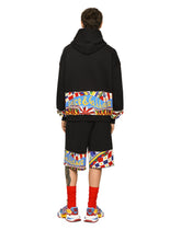 Jersey hoodie with printed details - | Dolce & Gabbana