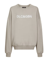 Round-neck sweatshirt with Dolce&Gabbana logo print - | Dolce & Gabbana