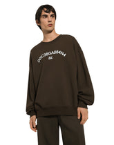 Round-neck sweatshirt with Dolce&Gabbana logo print - | Dolce & Gabbana