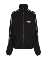 Triacetate zip-up sweatshirt with DGVIB3 patch - | Dolce & Gabbana