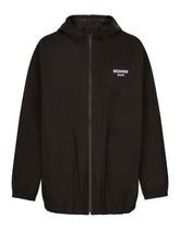 Hooded nylon jacket with DGVIB3 patch - | Dolce & Gabbana