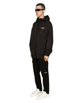Hooded nylon jacket with DGVIB3 patch - | Dolce & Gabbana