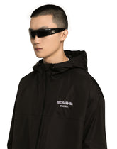 Hooded nylon jacket with DGVIB3 patch - | Dolce & Gabbana