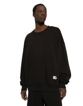 Round-neck sweatshirt with banana tree print - | Dolce & Gabbana