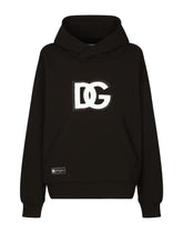 Hoodie with DG logo patch - | Dolce & Gabbana