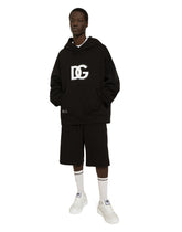 Hoodie with DG logo patch - | Dolce & Gabbana