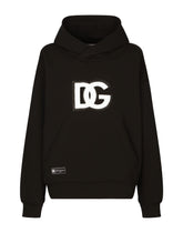 Hoodie with DG logo patch - | Dolce & Gabbana