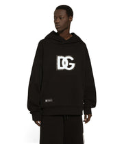Hoodie with DG logo patch - | Dolce & Gabbana