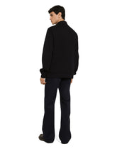 Zip-up sweatshirt with high neck and tag - | Dolce & Gabbana