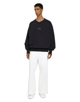 Round-neck sweatshirt with Dolce&Gabbana logo tag - | Dolce & Gabbana