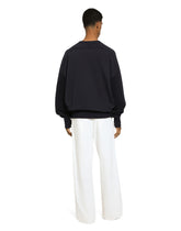 Round-neck sweatshirt with Dolce&Gabbana logo tag - | Dolce & Gabbana