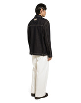 Denim blouson jacket with zip and logo tag - | Dolce & Gabbana