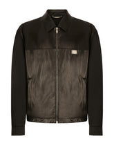Fabric and leather jacket - | Dolce & Gabbana