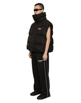 High-necked nylon vest with logo embroidery DGVIB3 - | Dolce & Gabbana