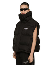 High-necked nylon vest with logo embroidery DGVIB3 - | Dolce & Gabbana