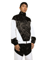 Zip-up nylon jacquard jacket with DG logo - | Dolce & Gabbana