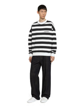 Striped round-neck sweatshirt with Marina print - | Dolce & Gabbana