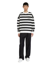 Striped round-neck sweatshirt with Marina print - | Dolce & Gabbana