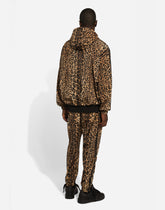 Hooded jacket with leopard-print Crespo - | Dolce & Gabbana
