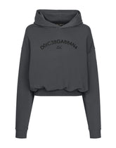 Cropped hoodie with Dolce&Gabbana logo - | Dolce & Gabbana