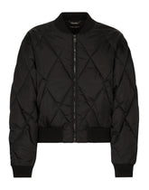 Quilted gabardine bomber jacket - | Dolce & Gabbana