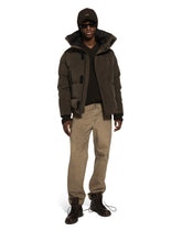 Padded high-neck jacket in canvas - | Dolce & Gabbana