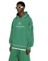 Jersey hoodie with print and embroidery - | Dolce & Gabbana