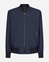 Unlined linen bomber jacket - | Dolce & Gabbana