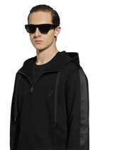 Cotton jersey hoodie with DG embroidery - | Dolce & Gabbana