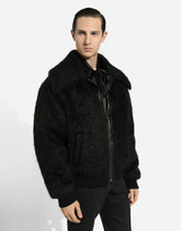 Hairy-hand woolen fabric bomber jacket - | Dolce & Gabbana