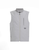 Padded technical fabric vest with tag - | Dolce & Gabbana