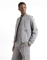 Padded technical fabric vest with tag - | Dolce & Gabbana